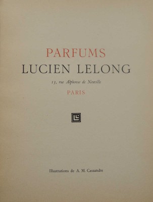 [Каталог парфюма Люсьена Лелонга] Parfums Lucien Lelong. Paris, [1930-е].